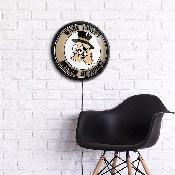 Wake Forest Demon Deacons: Mascot - Round Slimline Lighted Wall Sign, NCWAKE-130-02