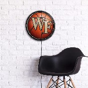 Wake Forest Demon Deacons: Basketball - Round Slimline Lighted Wall Sign, NCWAKE-130-11