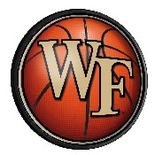Wake Forest Demon Deacons: Basketball - Round Slimline Lighted Wall Sign, NCWAKE-130-11