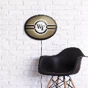 Wake Forest Demon Deacons: Oval Slimline Lighted Wall Sign, FNB-NCWAKE-140-01A