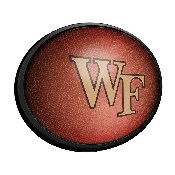 Wake Forest Demon Deacons: Pigskin - Oval Slimline Lighted Wall Sign, NCWAKE-140-21