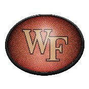 Wake Forest Demon Deacons: Pigskin - Oval Slimline Lighted Wall Sign, NCWAKE-140-21