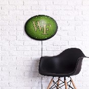 Wake Forest Demon Deacons: On the 50 - Oval Slimline Lighted Wall Sign, NCWAKE-140-22
