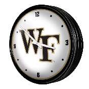 Wake Forest Demon Deacons: Retro Lighted Wall Clock, NCWAKE-550-01