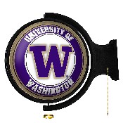 Washington Huskies: Original Round Rotating Lighted Wall Sign, NCWASH-115-01