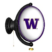 Washington Huskies: Original Oval Rotating Lighted Wall Sign, FNB-NCWASH-125-01A