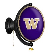 Washington Huskies: Original Oval Rotating Lighted Wall Sign, FNB-NCWASH-125-01A