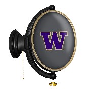 Washington Huskies: Original Oval Rotating Lighted Wall Sign, FNB-NCWASH-125-01A