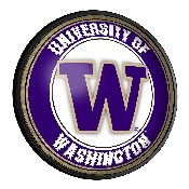 Washington Huskies: Round Slimline Lighted Wall Sign, NCWASH-130-01