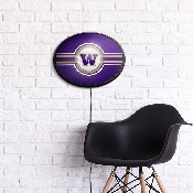 Washington Huskies: Oval Slimline Lighted Wall Sign, FNB-NCWASH-140-01A