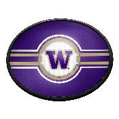 Washington Huskies: Oval Slimline Lighted Wall Sign, FNB-NCWASH-140-01A