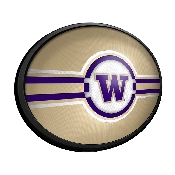 Washington Huskies: Oval Slimline Lighted Wall Sign, FNB-NCWASH-140-01A