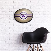 Washington Huskies: Oval Slimline Lighted Wall Sign, FNB-NCWASH-140-01A