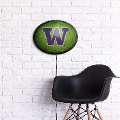 Washington Huskies: On the 50 - Oval Slimline Lighted Wall Sign, NCWASH-140-22