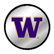Washington Huskies: Modern Disc Mirrored Wall Sign, NCWASH-235-01