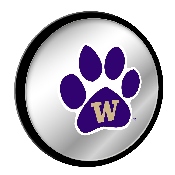Washington Huskies: Paw - Modern Disc Mirrored Wall Sign, NCWASH-235-02