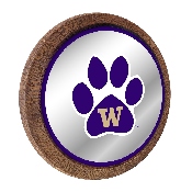 Washington Huskies: Paw - Mirrored Barrel Top Mirrored Wall Sign, NCWASH-245-02