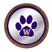 Washington Huskies: Paw - Mirrored Barrel Top Mirrored Wall Sign, NCWASH-245-02