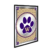 Washington Huskies: Team Spirit, Paw - Framed Mirrored Wall Sign, NCWASH-275-02