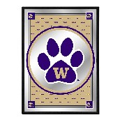 Washington Huskies: Team Spirit, Paw - Framed Mirrored Wall Sign, NCWASH-275-02
