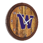 Washington Huskies: Faux Barrel Top Wall Clock, NCWASH-560-01
