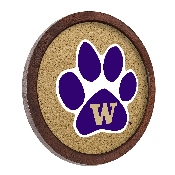 Washington Huskies: Paw - "Faux" Barrel Framed Cork Board, FNB-NCWASH-632-02A