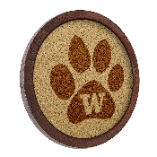 Washington Huskies: Paw - "Faux" Barrel Framed Cork Board, FNB-NCWASH-632-02A