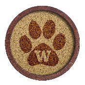Washington Huskies: Paw - "Faux" Barrel Framed Cork Board, FNB-NCWASH-632-02A