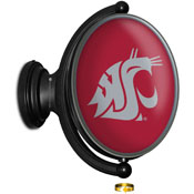 Washington State Cougars: Original Oval Rotating Lighted Wall Sign - Crimson, NCWAST-125-01B