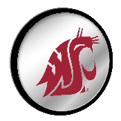 Washington State Cougars: Logo - Modern Disc Mirrored Wall Sign, NCWAST-235-01