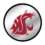 Washington State Cougars: Logo - Modern Disc Mirrored Wall Sign, NCWAST-235-01