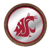 Washington State Cougars: Logo - Mirrored Barrel Top Mirrored Wall Sign, NCWAST-245-01