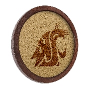 Washington State Cougars: Logo - "Faux" Barrel Framed Cork Board, FNB-NCWAST-632-01A