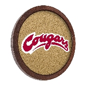 Washington State Cougars: "Faux" Barrel Framed Cork Board, FNB-NCWAST-632-02A