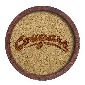 Washington State Cougars: "Faux" Barrel Framed Cork Board, FNB-NCWAST-632-02A