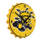 WSU - Wichita State Shockers Team Spirit Bottle Cap Wall Clock, FNB-NCWHST-540