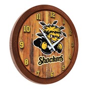 WSU - Wichita State Shockers 20" Barrel Team Logo Wall Clock FNB-NCWHST-560