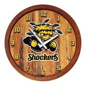WSU - Wichita State Shockers 20" Barrel Team Logo Wall Clock FNB-NCWHST-560