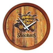 WSU - Wichita State Shockers 20" Barrel Team Logo Wall Clock FNB-NCWHST-560