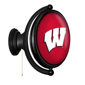 Wisconsin Badgers: Original Oval Illuminated Rotating Wall Sign, FNB-NCWISB-125-01A
