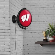 Wisconsin Badgers: Original Oval Illuminated Rotating Wall Sign, FNB-NCWISB-125-01A