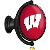 Wisconsin Badgers: Original Oval Illuminated Rotating Wall Sign, FNB-NCWISB-125-01A