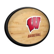 Wisconsin Badgers: Oval Slimline Lighted Wall Sign, FNB-NCWISB-140-01A