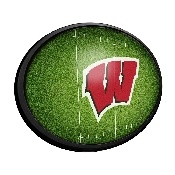 Wisconsin Badgers: On the 50 - Oval Slimline Lighted Wall Sign, NCWISB-140-22