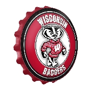Wisconsin Badgers: Mascot - Bottle Cap Wall Sign, FNB-NCWISB-210-02A