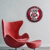 Wisconsin Badgers: Mascot - Bottle Cap Wall Sign, FNB-NCWISB-210-02A