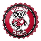 Wisconsin Badgers: Mascot - Bottle Cap Wall Sign, FNB-NCWISB-210-02A