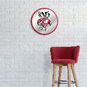 Wisconsin Badgers: Mascot - Modern Disc Mirrored Wall Sign, NCWISB-235-02