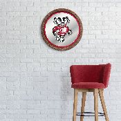 Wisconsin Badgers: Mascot - "Faux" Barrel Top Mirrored Wall Sign, NCWISB-245-02