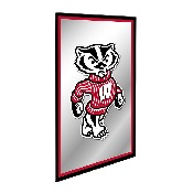 Wisconsin Badgers: Mascot - Framed Mirrored Wall Sign, NCWISB-275-01